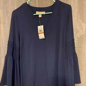 NWT Michael Kors navy blue blouse